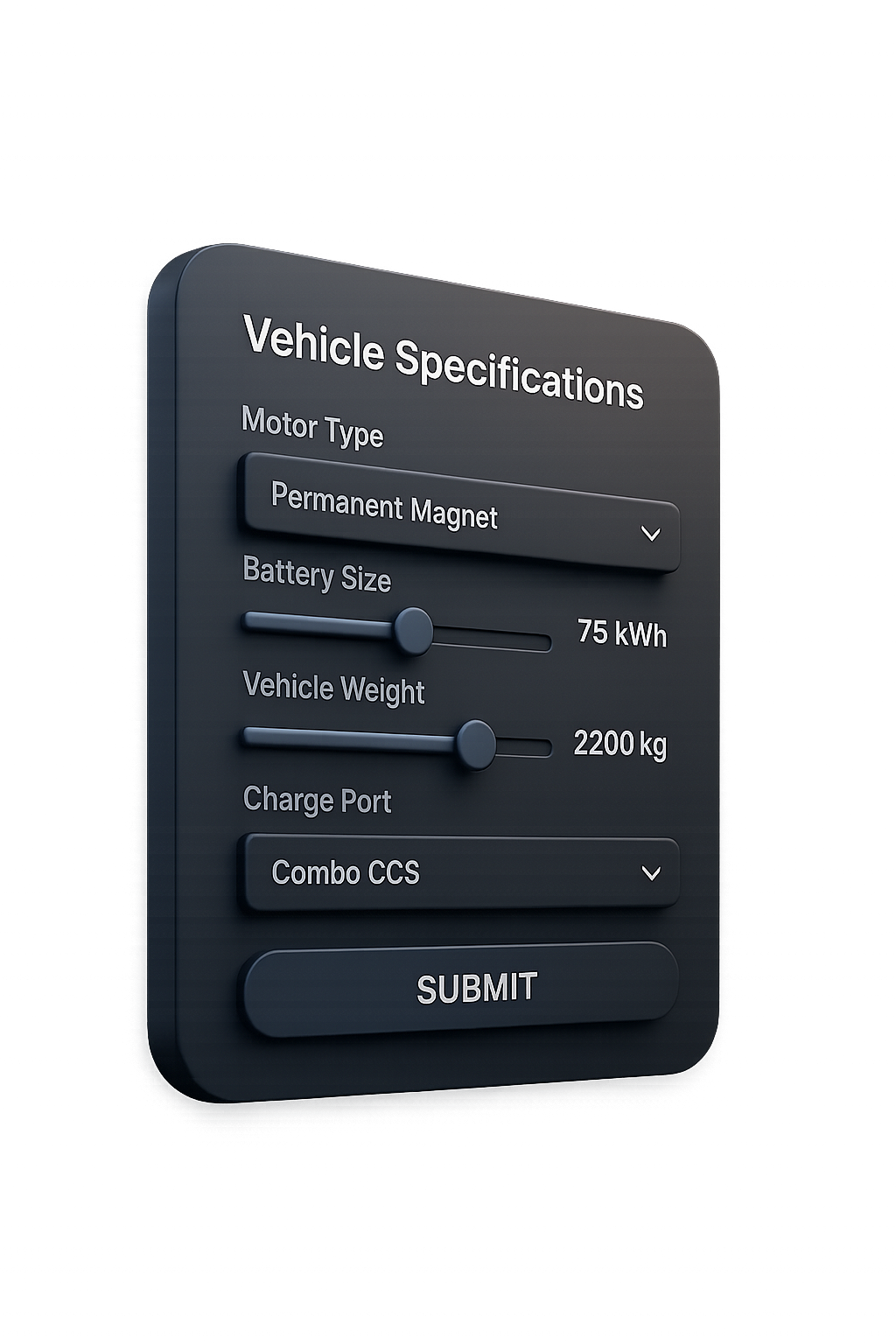 Vehicle Specifications Dashboard
